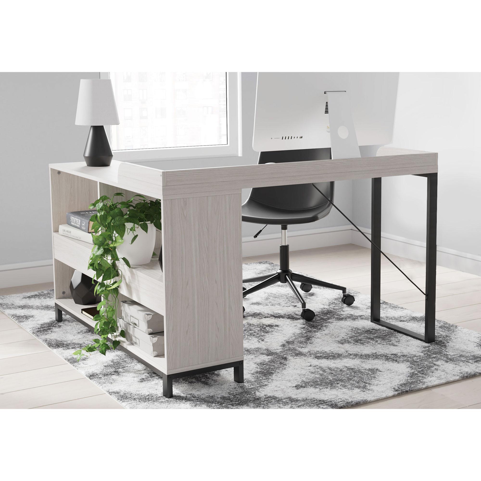 Rent to Own Ashley Bayflynn 3 Piece LDesk, Bookcase, & Chair at